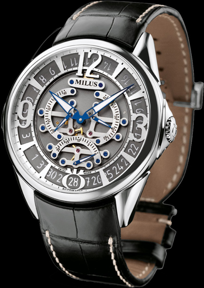 Milus Tirion TriRetrograde Seconds Skeleton