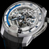 HYT: H2 Titanium & White Gold Blue  необычная индикация времени!