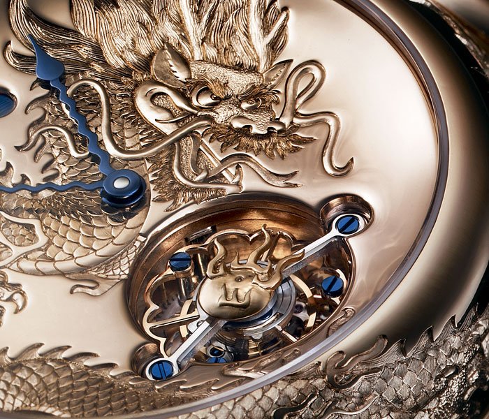  7-day Tourbillon with reversed hand-fitting Dragon & Phoenix 