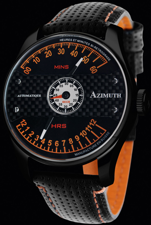  Azimuth Round-1 Heures et Minutes Bi Retrograde PVD