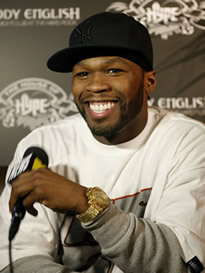 50 Cent с часами Marc Ecko