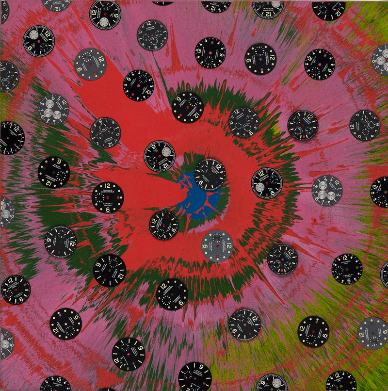 «Красивый фракционный подсолнечник с узором Panerai» (Beautiful Fractional Sunflower Panerai Painting) - от Дэмиена Херста (Damien Hirst)