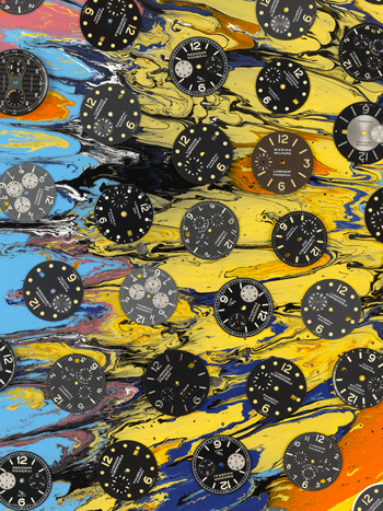 «    Panerai» (Beautiful Sunflower Panerai Painting) -    (Damien Hirst)