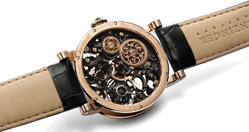 задняя сторона часов Blossom Black Tulip от Grieb&Benzinger