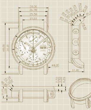 схематическое изображение часов Kronsegler