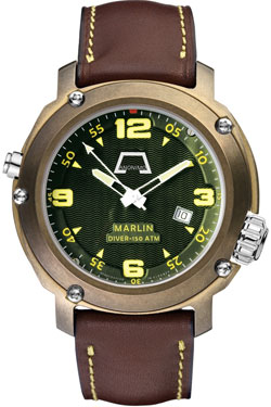 бронзовые часы Anonimo Marlin Bronze mod. 7001