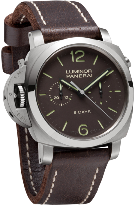 модель Luminor 1950 Chrono Monopulsante Left-handed 8 Days Titanio