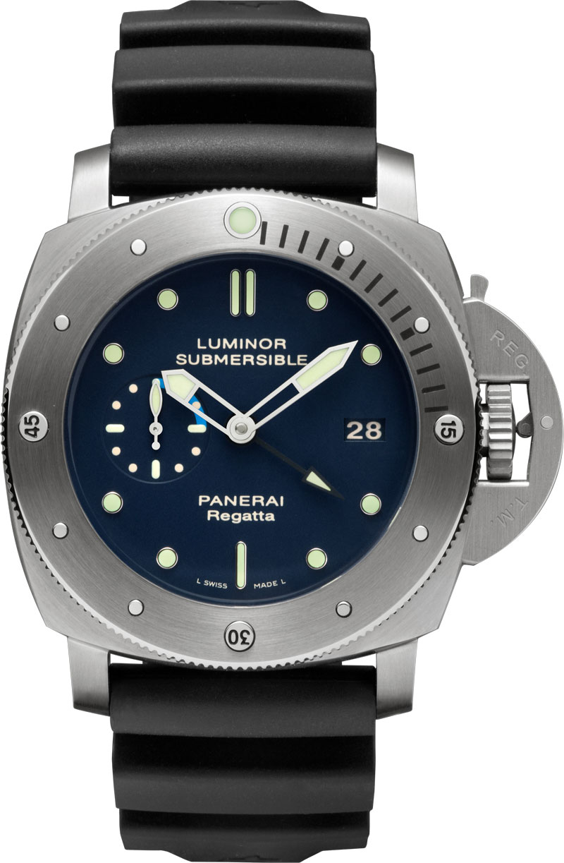 хронограф Luminor Submersible 1950 Regatta 3 days GMT Automatic Titanio