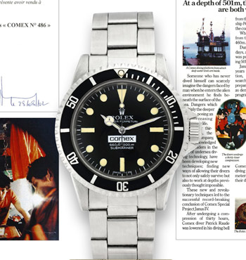 часы Rolex  "Oyster Perpetual, COMEX, 660ft=200m, Submariner" Ref. 5514/5513