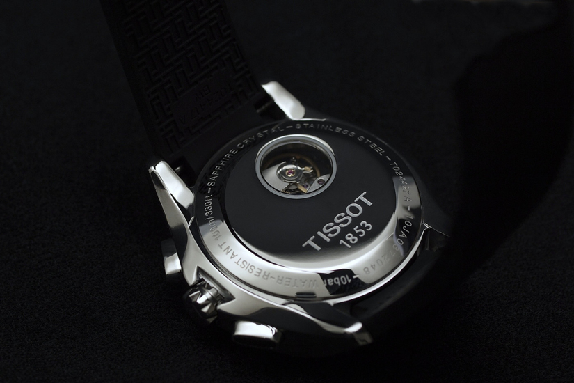 задняя сторона часов Veloci-T Automatic Chronograph ( Ref. T0244271705100)