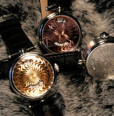 часы Montre à Guichet Guilloche Titanium