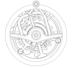 схематическое изображение механизма часов Cecil Purnell