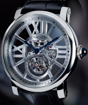 часы Rotonde de Cartier Tourbillon Sapphire Skeleton