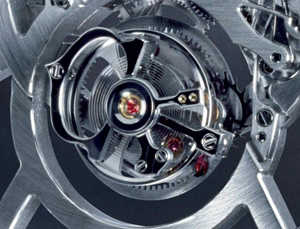 парящий турбийон часов Rotonde de Cartier Tourbillon Sapphire Skeleton
