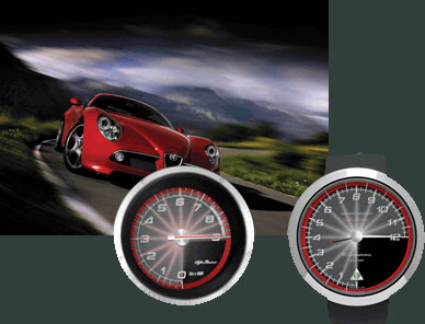 Alfa Romeo 8C Competizione и часы Contagiri 8C Competizione