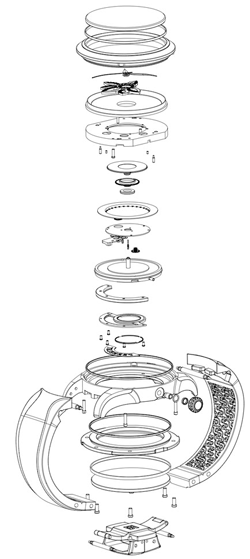 схематическое изображение часов Perrelet Diamond Flower Rotor