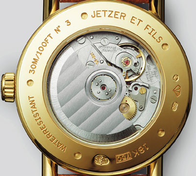 задняя сторона часов Jetzer Et Fils