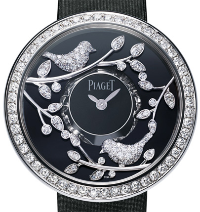 Цветущий сад на циферблате часов Illuminated Garden от Piaget