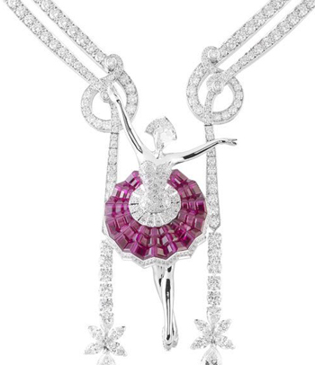 Утонченная фигурка балерины на циферблате часов от Van Cleef & Arpels