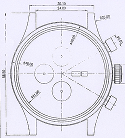 схематическое изображение часов Huguenin