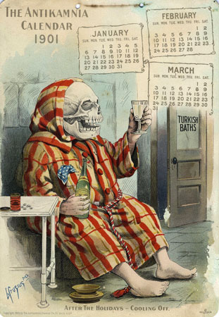 Календарь-карикатура Луи Крузиуса для фармацевтической компании Antikamnia