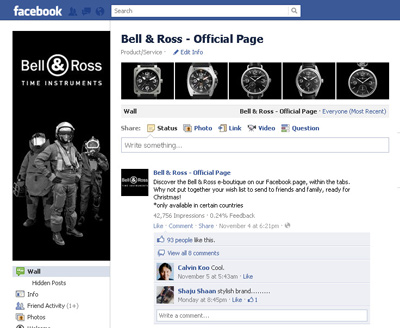 Bell & Ross в социальной сети Facebook