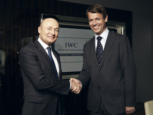 Джордж Керн, генеральный директор IWC Schaffhausen и Кнут Фростад, генеральный директор Volvo Ocean Race