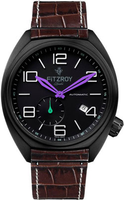 часы Fitzroy Original Black Steel Automatic F-S-K3L5