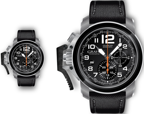 часы Chronofighter Oversize Black Sahara (Ref. 2CCAC.B03A)