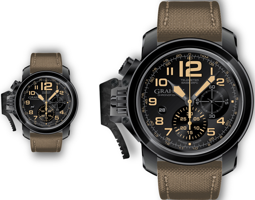 часы Chronofighter Oversize Black Sahara (Ref. 2CCAU.B02A)
