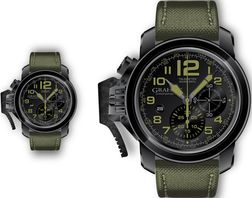 часы Chronofighter Oversize Black Sahara (Ref. 2CCAU.G01A)