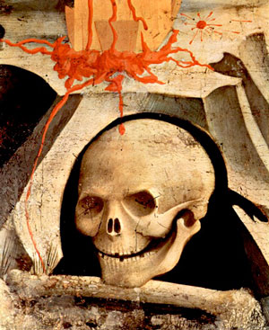 Кровь Христа омывает череп Адама. Распятие Христа. Фрагмент фрески Фра Беато Анджелико