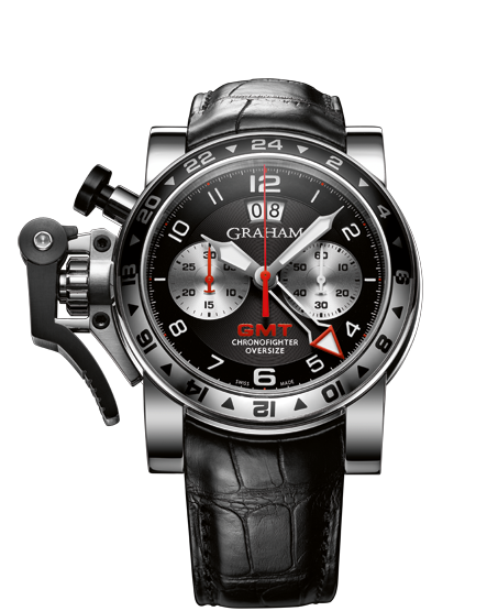  Chronofighter Oversize GMT Black Steel  Graham