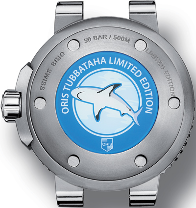 задняя сторона часов Oris Tubbataha Limited Edition (Ref. 749 7663 7185)