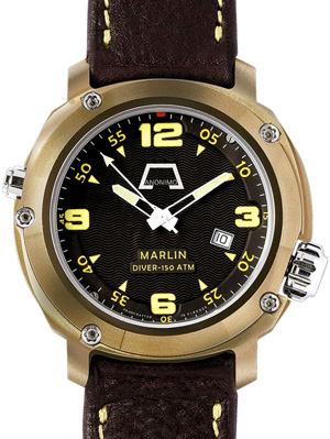 часы Anonimo Marlin Bronze с люминесцентными стрелками
