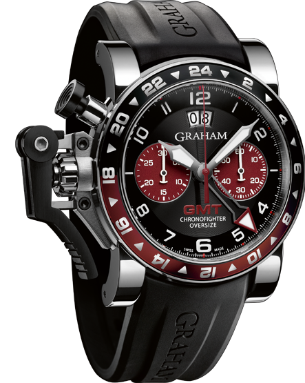  Chronofighter Oversize GMT Black Steel  Graham