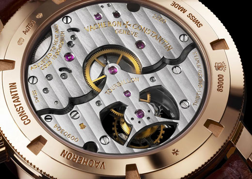 задняя сторона часов Vacheron Constantin Patrimony Traditionnelle 14-day Tourbillon (ref. 89000/000R-9655)
