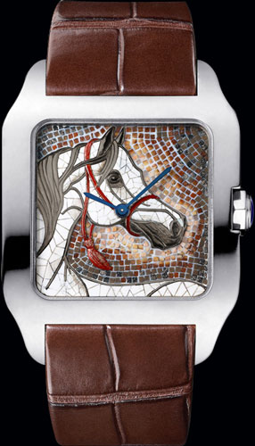 часы Santos-Dumont XL horse motif (Ref. HPI00526)