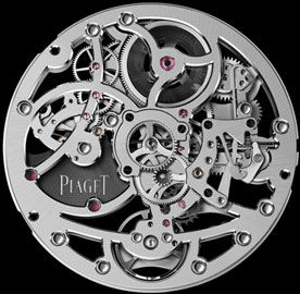 мануфактурный скелетонированный механизм Piaget 1200S