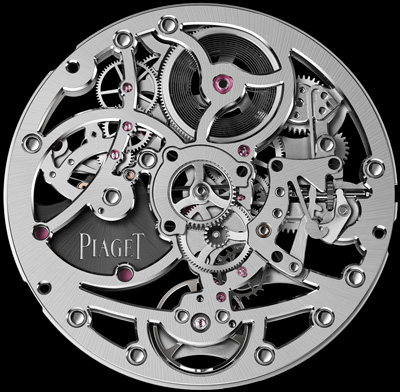 мануфактурный скелетонированный механизм Piaget 1200S