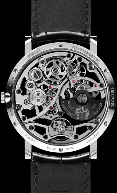 задняя сторона часов Piaget Altiplano Automatic Skeleton (Ref. G0A37132)