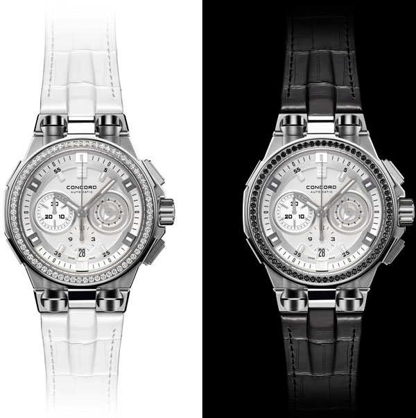 часы Concord C2 Chronograph all-white и C2 Chronograph BlackFrost