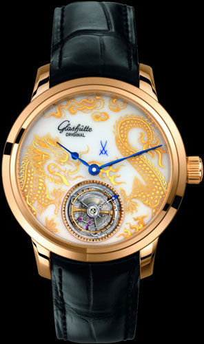 часы Glashütte Original Senator Meissen Tourbillon Dragon (Ref. 94-13-03-01-04)