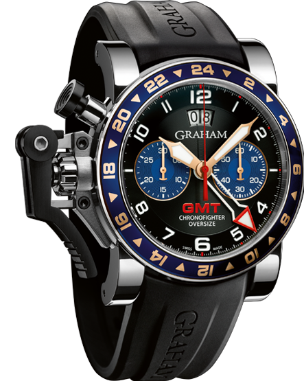  Chronofighter Oversize GMT Black Steel  Graham