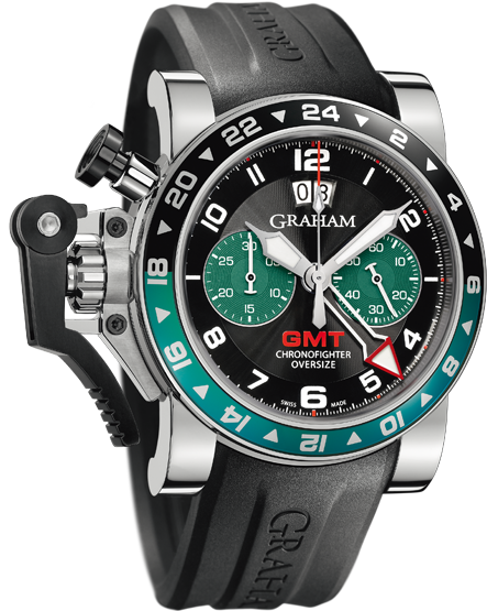  Chronofighter Oversize GMT Black Steel  Graham