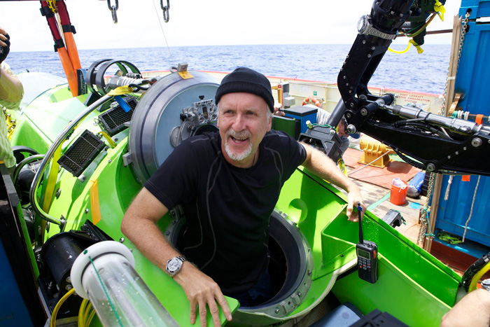 Джеймс Кэмерон с часами ROLEX DEEPSEA CHALLENGE