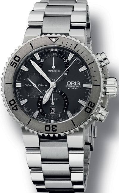 Новинка от Oris для BaselWorld 2012 Oris Aquis Titan Chronograph (Ref. No. 674 7655 7253). Большому кораблю большое плавание!