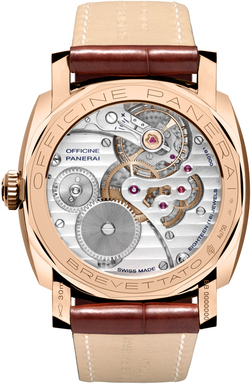 задняя сторона часов Radiomir 1940 Oro Rosso – 47 мм ref. PAM00398
