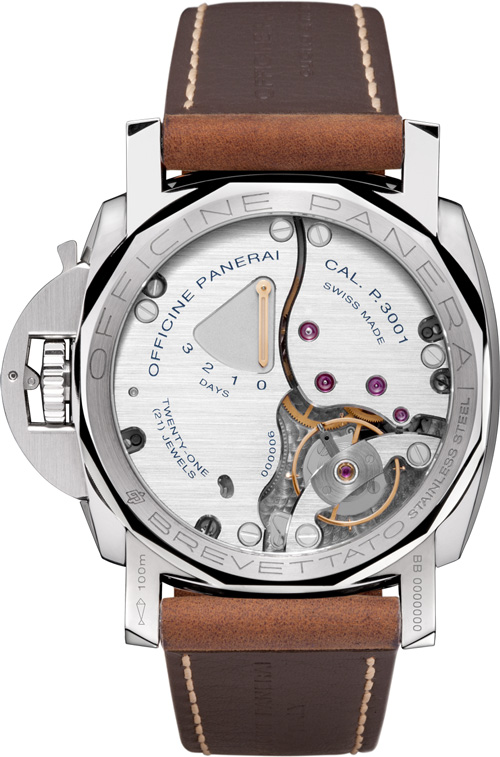 задняя сторона часов Luminor Marina 1950 3 Days - 47 мм ref. PAM00422