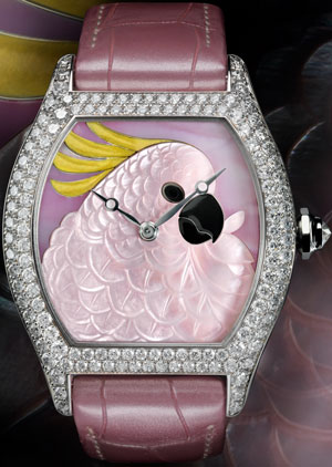 женские часы Large model Tortue, Cockatoo motif